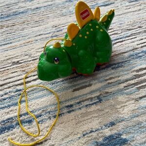 Playskool Prehistoric Pull Along Dinosaur Baby Toy Rattle Vintage 1993 Hasbro